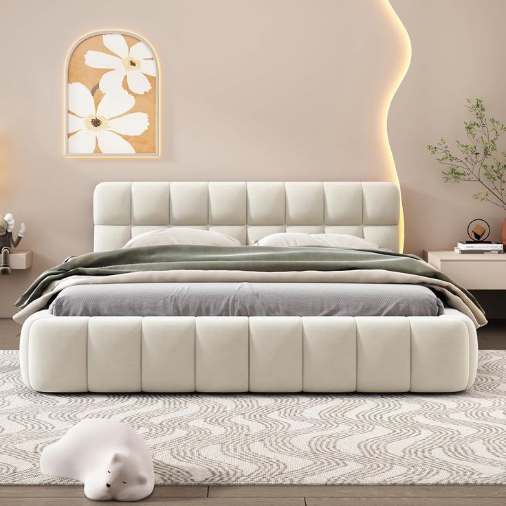 White Bubble Bed 6 by 6